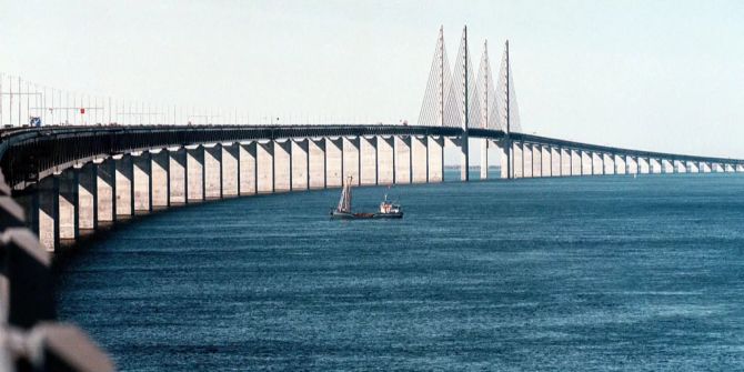 Die Öresundbrücke zwischen Dänemark und Schweden.