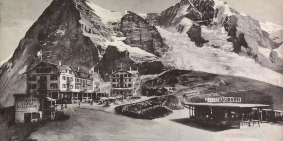 Postkarte von der Kleinen Scheidegg aus dem Jahr 1912.