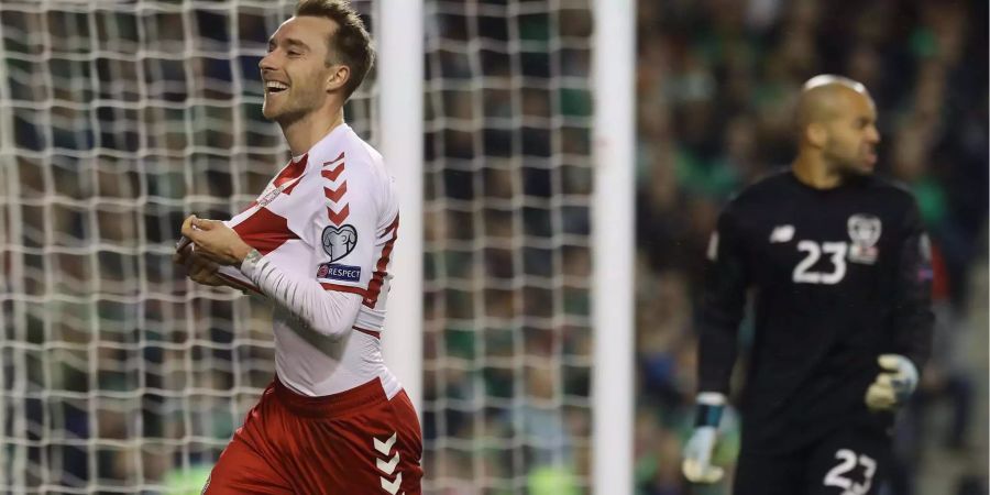 Christain Eriksen gelingt in Irland ein Hattrick.