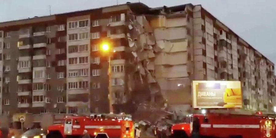 Dieser Wohnblock in Ischewsk ist eingestürzt.