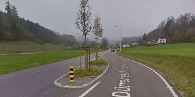 Die Unfallstelle vor dem Zwischenfall. Die Unfallstelle vor dem Zwischenfall.