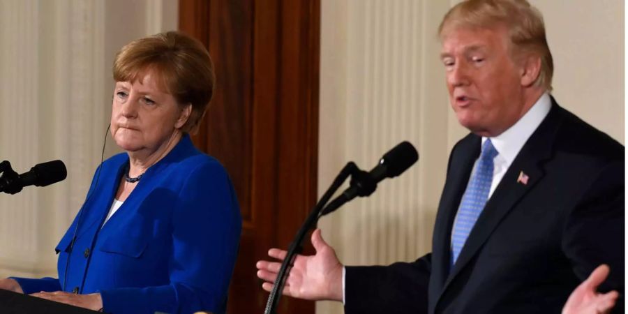 Angela Merkel und Donald Trump begegneten sich zwar freundlich, kamen aber zu keiner Einigung.