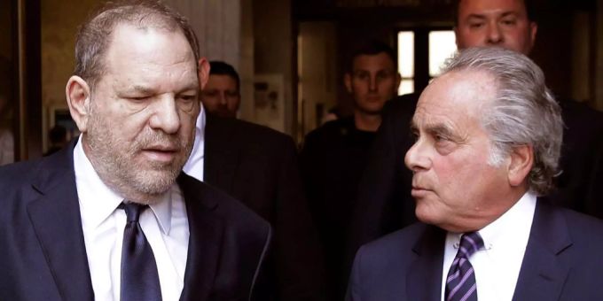 Weinstein mit seinem Anwalt Benjamin Brafman. Weinstein mit seinem Anwalt Benjamin Brafman.