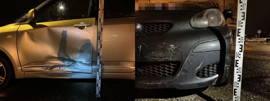 An allen drie Fahrzeugen entstand ein Sachschaden.