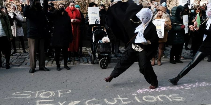 Demonstration in New York nach Hinrichtungen im Iran