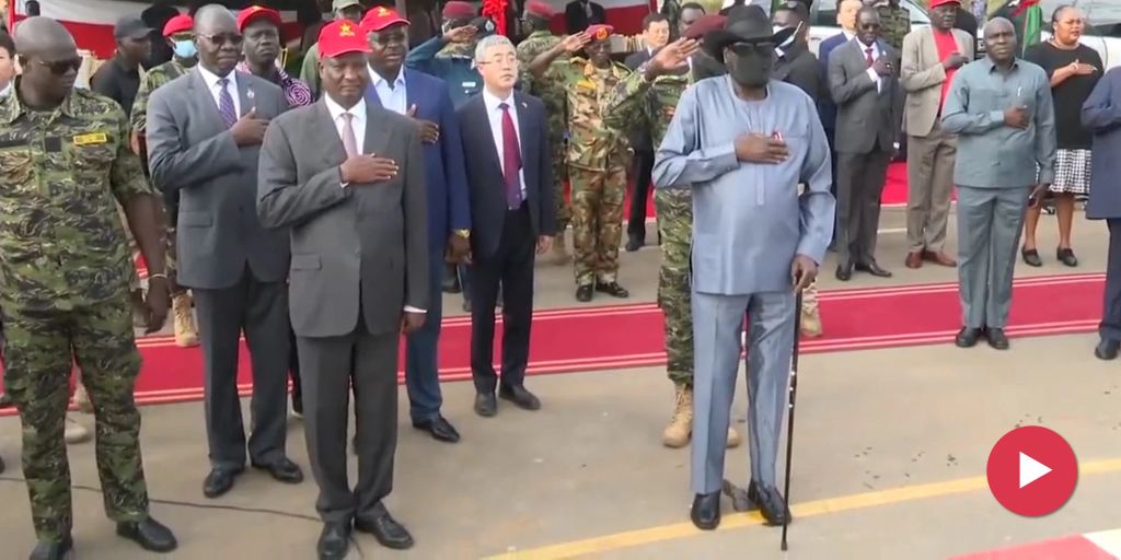 South Sudan’s president wets his clothes during a live broadcast