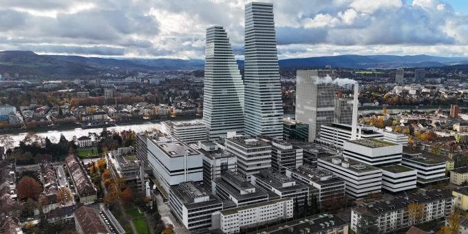 Roche hat in Basel bereits wieder neue Baupläne. Mehrere Anwohner wehren sich dagegen. (Foto vom 21. November 2023) roche