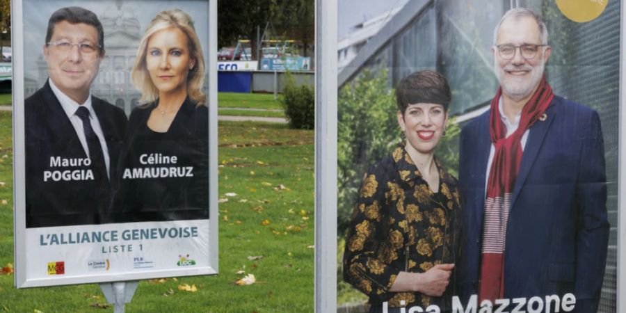 In Genf tritt das bürgerliche Duo mit Mauro Poggia (MCG) und Céline Amaudruz (SVP) gegen die Bisherigen Lisa Mazzone (Grüne) und Carlo Sommaruga (SP) an.