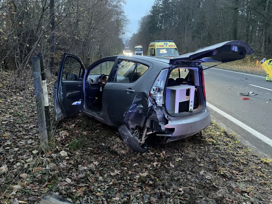 Beim Unfall entstand ein grosser Sachschaden.