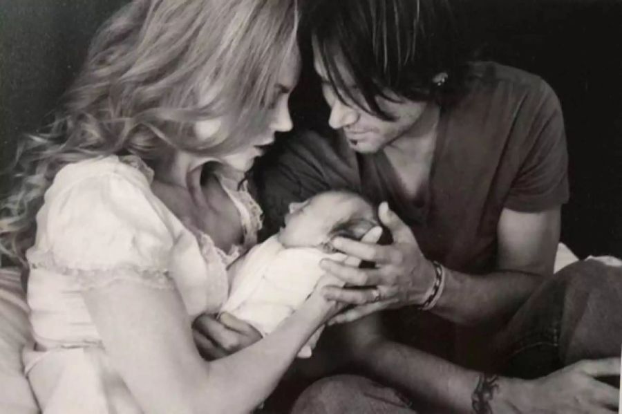 Nicole Kidman und Keith Urban haben zwei Kinder zusammen. Hier mit Sunday Rose 2008.
