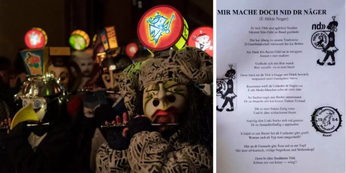 Der Flyer der Basler Fasnacht sorgt für Irritation. Basel Fasnacht Rassismus