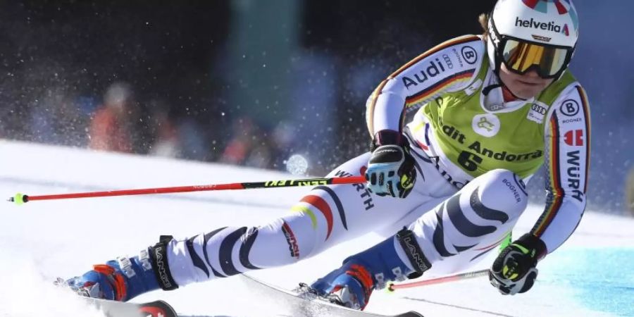 Vergab durch einen Patzer einen Podestplatz beim Riesenslalom: Viktoria Rebensburg. Foto: Alessandro Trovati/AP