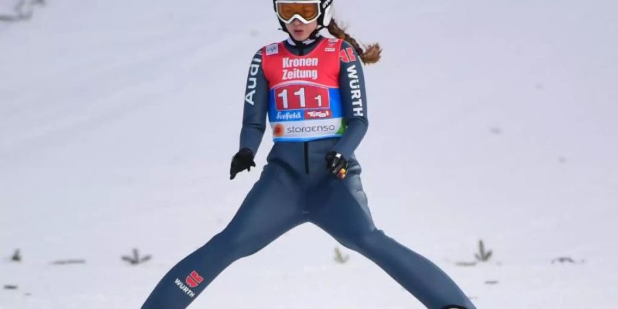 Juliane Seyfarth hat die Weltcup-Springen im russischen Nischni Tagil gewonnen. Foto: H. Schmidt