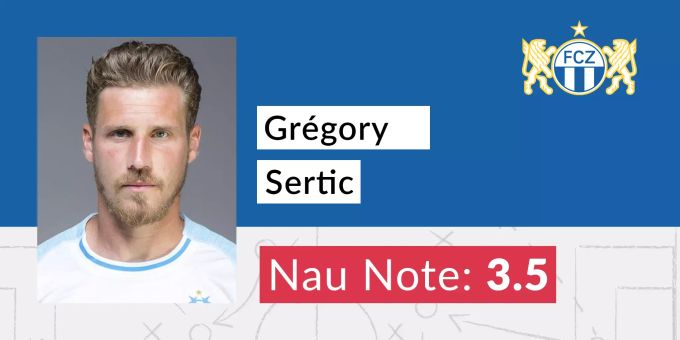Grégory Sertic erreicht die Nau-Note von 3.5. Grégory Sertic