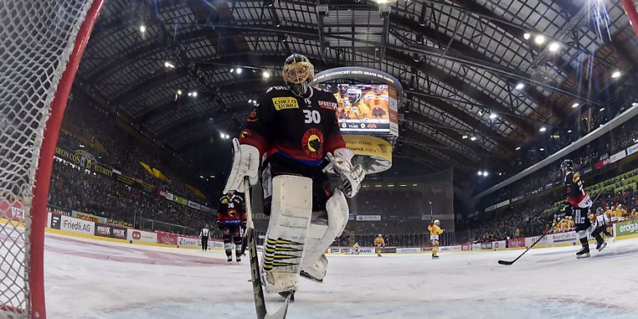 Für ihn wird es ganz speziell: SCB-Goalie Leonardo Genoni wechselt auf die neue Saison hin von Bern zu Finalgegner Zug