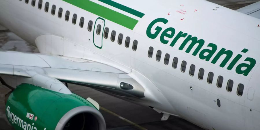 Flugzeug der deutschen Airline Germania.