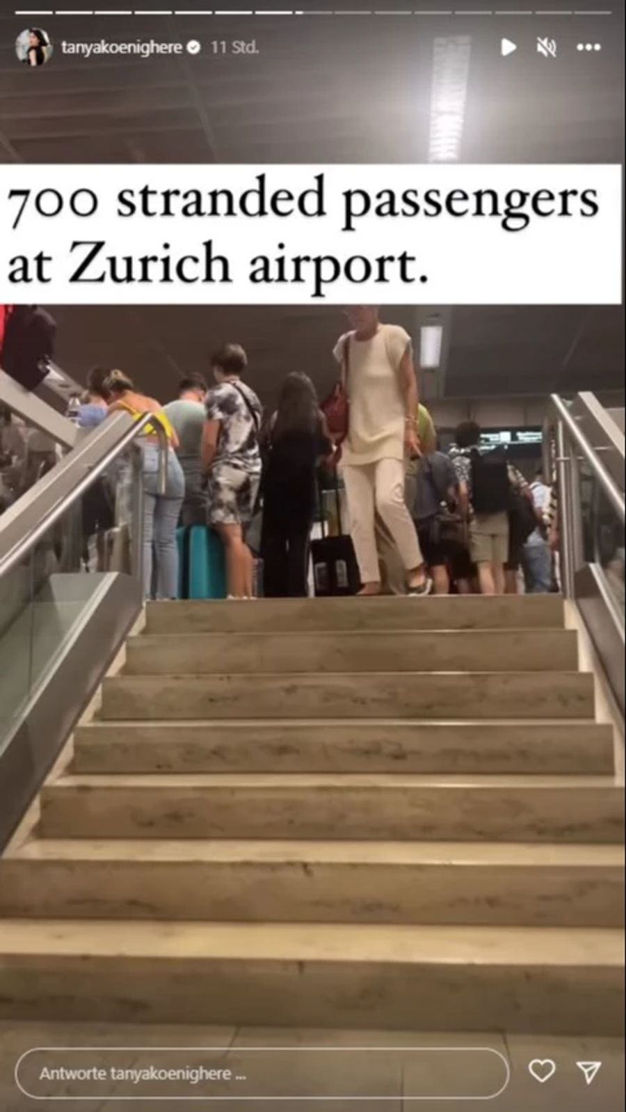 Mehr als 700 Passagiere sind in Zürich gestrandet.