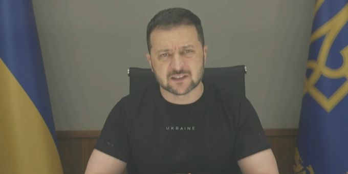 Wolodymyr Selenskyj während seiner Ansprache an das Schweizer Parlament. Ansprache Selenksyj Selenski