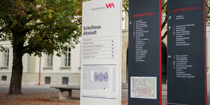 Das alte Schulhaus in Winterthur im Kreis 1. Das alte Schulhaus in Winterthur im Kreis 1.