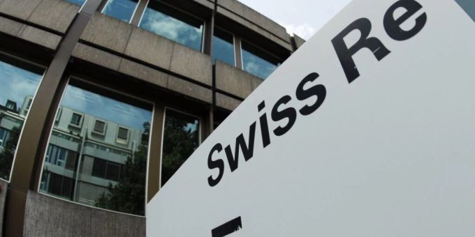 Das Logo von Swiss Re (Archivbild). Das Logo von Swiss Re (Archivbild).