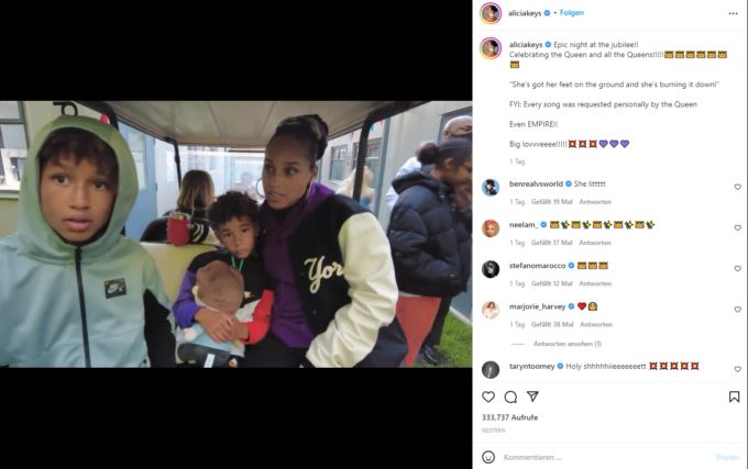Alicia Keys trat zu Ehren von Queen Elizabeth II. auf. Alicia Keys