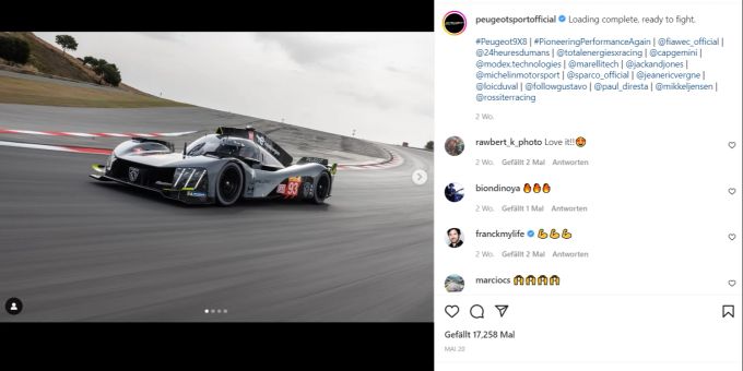 Der neue Hypercar von Peugeot. peugeot