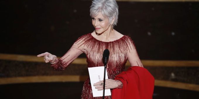 Jane Fonda ist in Plauderlaune. Jane Fonda