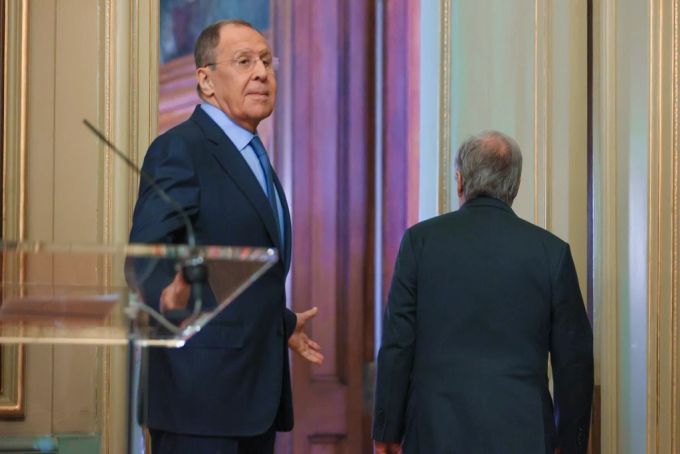 Russlands Aussenminister Sergei Lawrow befürwortet den Ukraine-Krieg. Ukraine Krieg