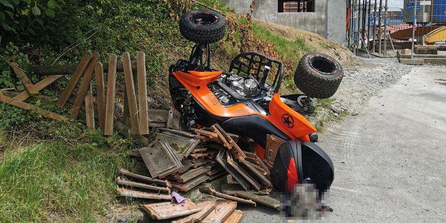 Altstätten: Eine verletzte Person bei Selbstunfall mit Quad