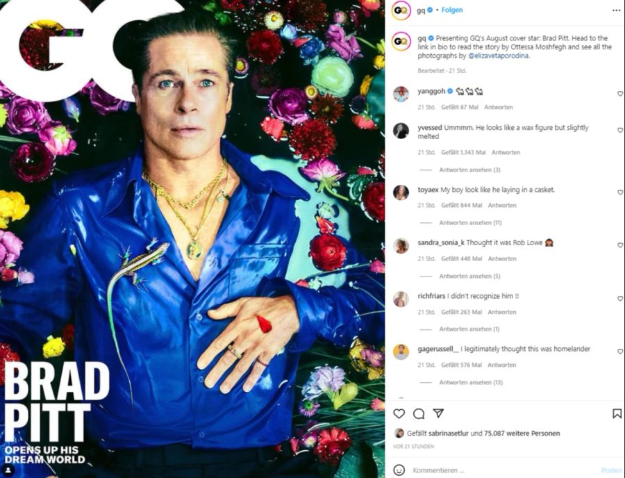 Brad Pitt ziert das Cover der «GQ».