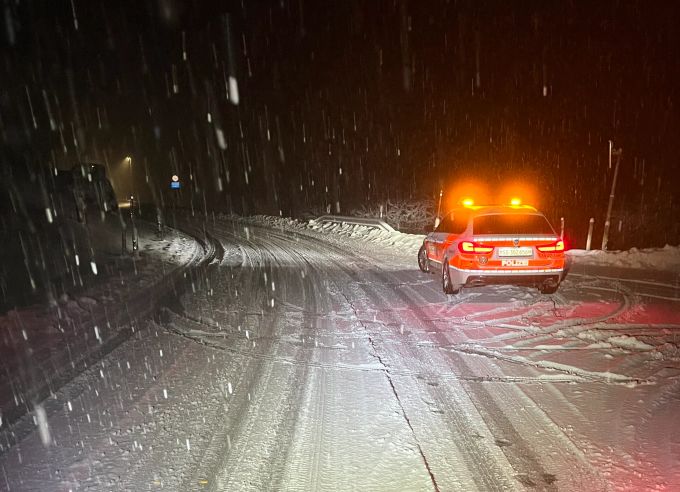 Unfall auf der Flumserbergstrasse. Flumserberg