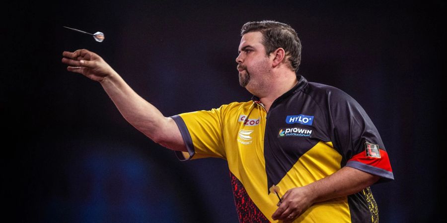 Darts-Profi Gabriel Clemens konnte auch Finale in Barnsley nicht gewinnen.