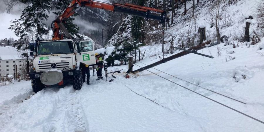 Der starke Schneefall in Österreich sorgte auch für Ausfälle bei der Stromversorgung.