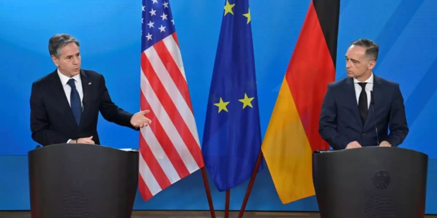 Blinken (l.) und Maas in Berlin