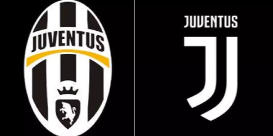 Das frühere Logo (links) von Juventus Turin und das neue, das seit letztem Jahr verwendet wird.