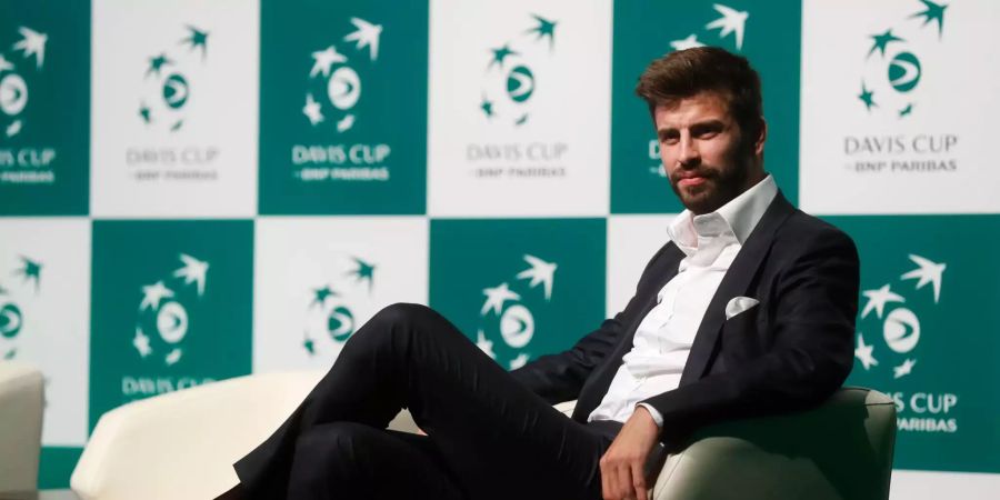 Gerard Piqué , Spieler des FC Barcelona und Gründer der Investmentgruppe Kosmos, nimmt an einer Veranstaltung teil, um den überarbeiteten Davis Cup vorzustellen.