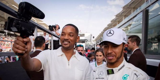 Will Smith und Lewis Hamilton.