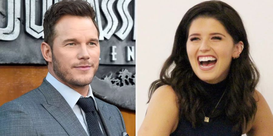 Eine Kombo zeigt Chris Pratt (l), US-Schauspieler, und Katherine Schwarzenegger, Tochter des Schauspielers und ehemaligen Gouverneurs von Kalifornien, Arnold Schwarzenegger.