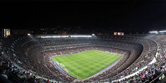 Das Camp Nou des FC Barcelona wird renoviert. fc barcelona