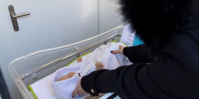 Eine Babyklappe im Kanton Wallis