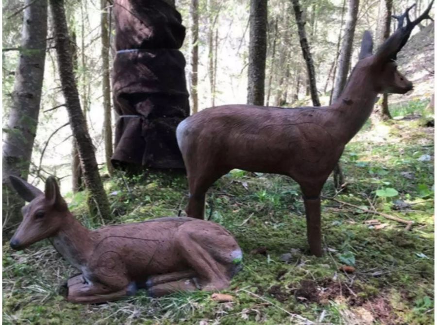 Dass die Bogenschützen auf Rehe oder Hirsche zielen, scheint plausibel.