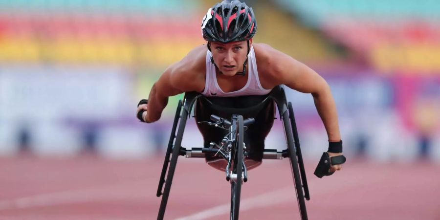 Manuela Schär an den Europameisterschaften der Behindertensportler.