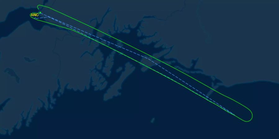 Das Flugzeug der Alaska Airline mussten nach Anchorage umkehren.