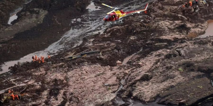 Zerstörungen durch die Schlammlawine bei Brumadinho