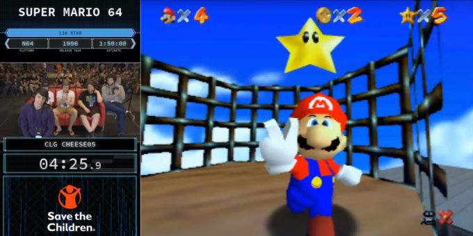 Der mehrfache Weltrekordhalter «cheese» zeigt seinen «100%»-Speedrun von «Super Mario 64» bei «Games Done Quick». Super Mario 64 Speedrun