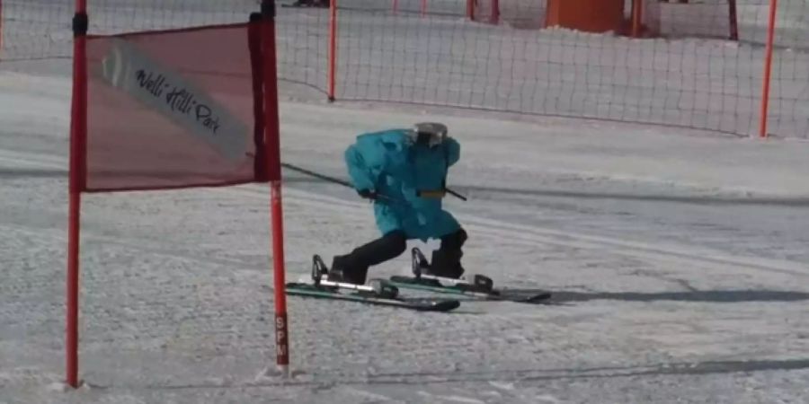 Dieser Roboter gewinnt das Rennen.