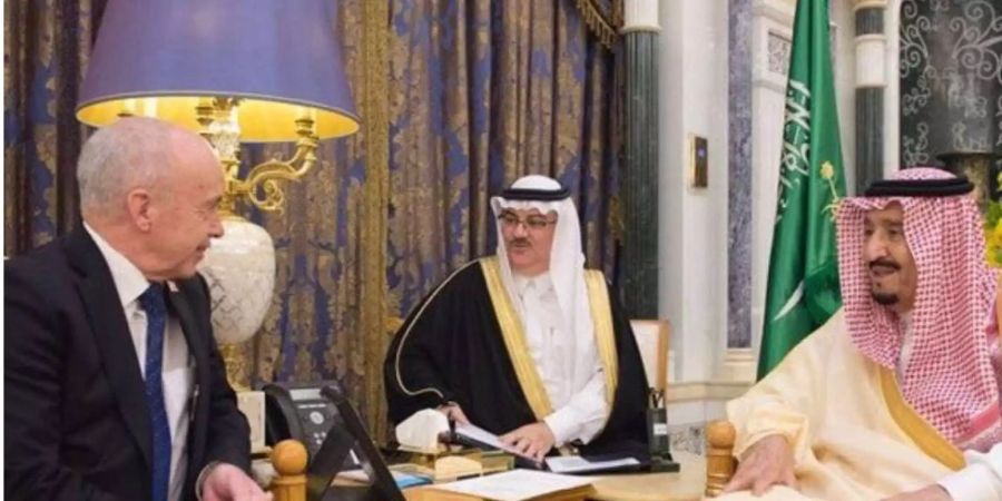 Saudi-Arabiens König Salman und Ueli Mauerer diskutieren die Zusammenarbeit in Finanz- und Steuerfragen.