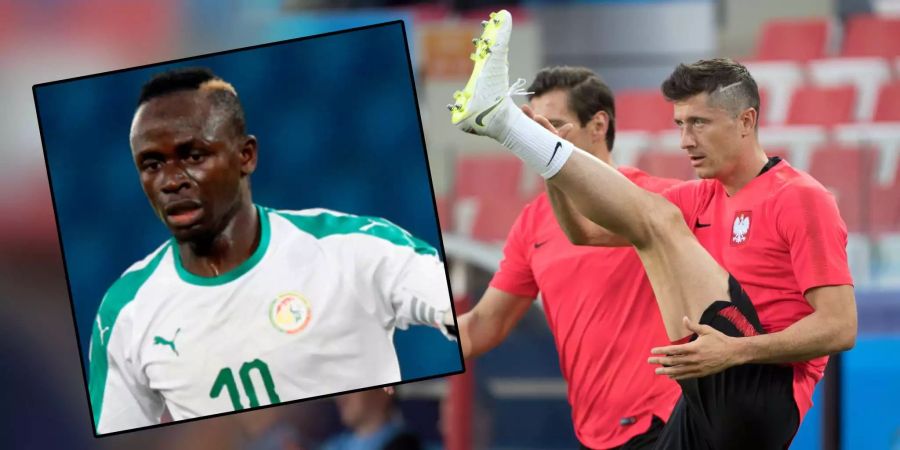 Polens Lewandowski trifft heute im Duell der Torjäger auf Sadio Mané (Senegal).