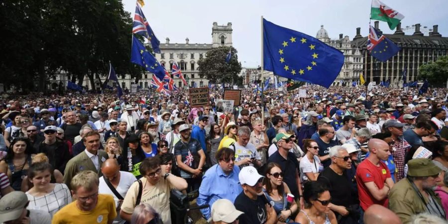 Tausende Briten an einer Brexit-Demonstration in London.