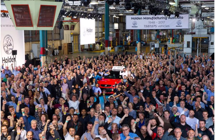 Mitarbeiter der Holden-Fabrik in Australien.